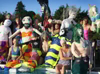 Mermaids test the water for a wild swim at Ashburtoon Pool