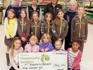 Waitrose thanked for selecting Brownies as July Charity