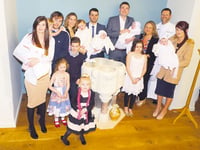 It’s a family affair as grandchildren make it an unusual triple christening