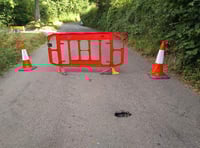 Small sinkhole gives Hennock motorists the runaround