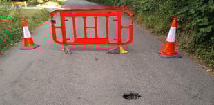 Small sinkhole gives Hennock motorists the runaround