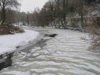 YOUR PICTURES: Flowing River Teign freezes over