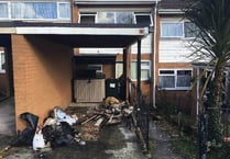 Fire crews extinguish blaze at Newton Abbot terraced property