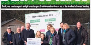 Friends of Newton Abbot RFC presented with cheque for £2,051