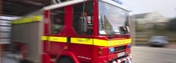 Fire crews from Newton Abbot and Buckfastleigh join battle against barn blaze at Staverton
