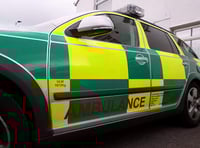 Cars collide in floodwater