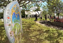 Pupils’ mosaic creation  unveiled at churchyard