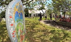 Pupils’ mosaic creation  unveiled at churchyard