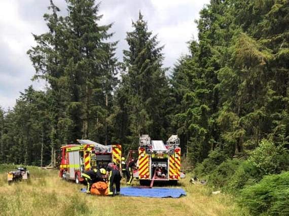 Haldon Forest gorse fire