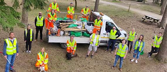 Forestry clean up? They're lovin' it!