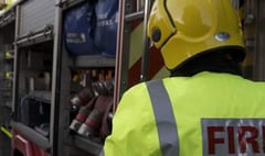 Ferocious flames as commercial wood store catches fire
