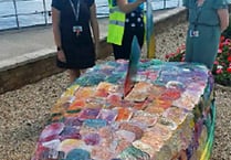 Scaling up art with discarded materials