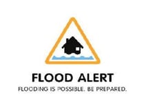 Rivers on flood alert 