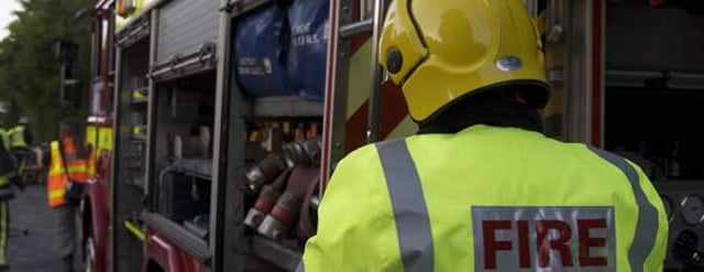 Fire in airing cupboard at remote home