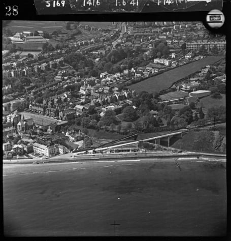Wartime Dawlish from the air taken in June 1941 by the RAF © Historic England