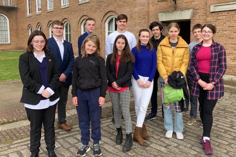 Devon's new MYPs and their deputies (Image: UK Youth Parliament Devon