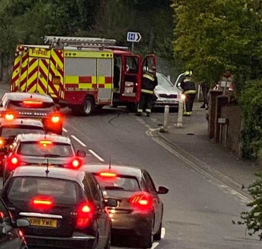 Fire engine involved in crash