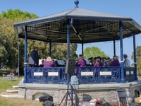 Okehampton Excelsior Silver Band perform at Newton Abbot bandstand 