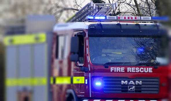 Car 100% destroyed in fire on A38