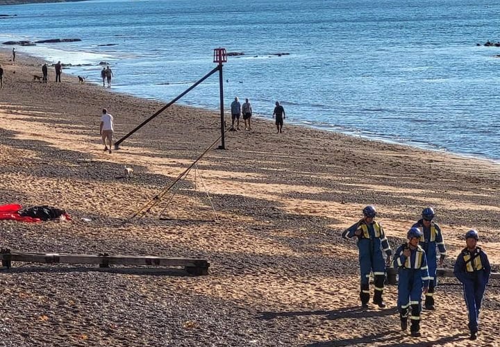 COASTGUARDS have urged fishermen to take all gear home with them after they were called out on a suspected missing person.
Dawlish Coastguards took to Facebook to say: ÔDawlish Coastguard Rescue Team were tasked at 7am on July 9 by Devon & Cornwall Police to concerns for a fisherman after unattended gear was located on the beach from the previous evening.  Picture: Dawlish Coastguards