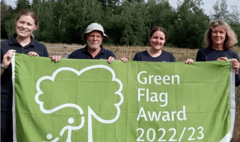 Green Flags flying at Stover