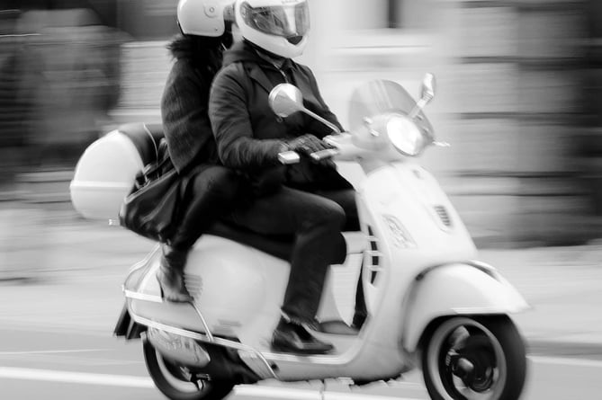 Stock image of moped