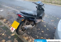 Moped seized by police after dangerous driving at school times