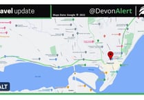 Road closed in both directions at Teignmouth