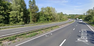A38 shut due to accident this evening