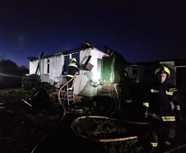 Fire crews battle flames as bungalow 'well alight'
