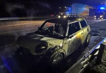 Car ‘completely destroyed’ in M5 fire