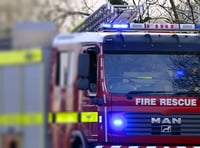 Car severely damaged by fire
