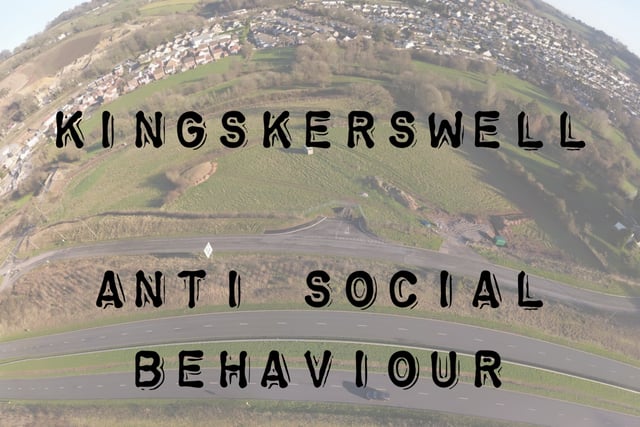 Youths kicking doors and bins and running in gardens 
