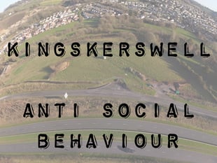 Youths kicking doors and bins and running in gardens 