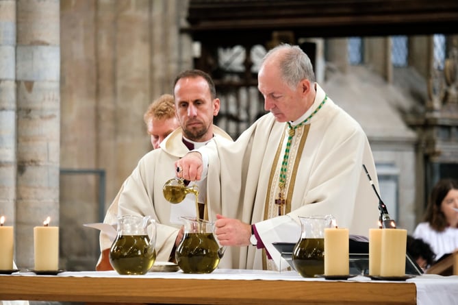 Bishop Robert at the Chrism Service.Easter 2023Dicese of Exeter