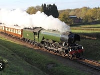Flying Scotsman steaming through south Devon 