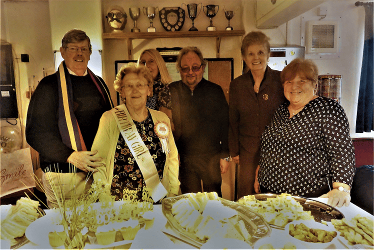 Pictured here from left are: Allan Vizor Portreeve, Catherine Wills Juror, Roger Keys Mace Bearer, Rosemary Christopher Viewer of Water Courses, Ann Jones Constable (daughter-in law).