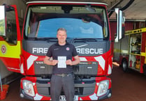 Firefighter Richard passes two important exams