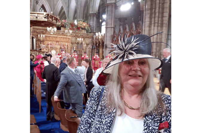 Newton Abbot Travel Club’s Carol Swiecicka, BEM, took this ‘selfie’ shortly after the Coronation of King Charles III at Westminster Abbey.
