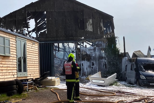 Watch as fire commander describes blaze at industrial unit 
