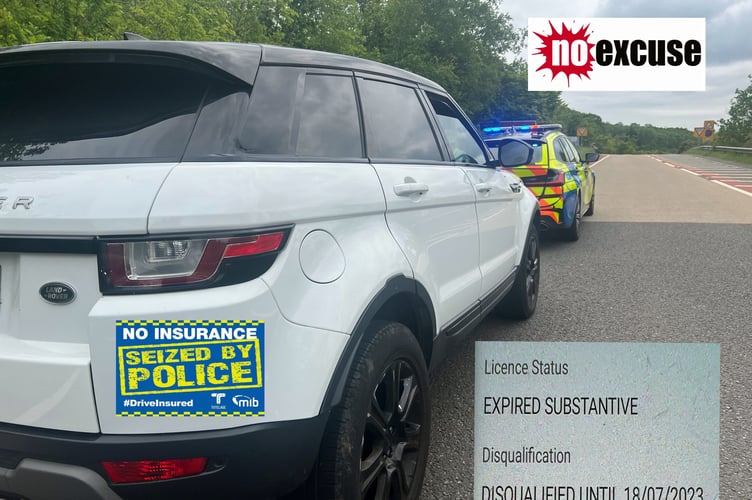 POLICE have seized a RangeRover from a banned driver they caught on the A38 near Chudleigh. On their @DC-NoExcuse Twitter account Devon and Cornwall police report they stopped the car yesterday afternoon, Tuesday.
Picture: police (23-5-23)