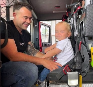 Firefighters of Teignbridge back fundraiser to help little Idris walk