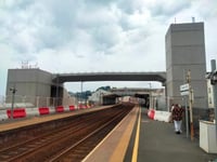 New station footbridge craned into place 