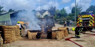 Quick-thinking firefighting limits hayfire damage