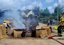 Quick-thinking firefighting limits hayfire damage