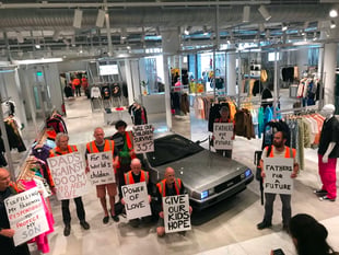 Devon dads join Just Stop Oil action and slow marches in London