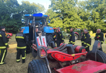 Firefighters get to grips with farming machinery at drill night 