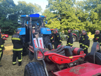 Firefighters get to grips with farming machinery at drill night 