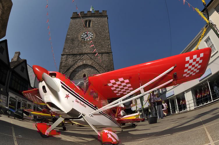 Photo: Steve Pope MDA160722D_SP001
A static air display in the centre of Newton Abbot courtesy of Exeter and District Radio Control Club