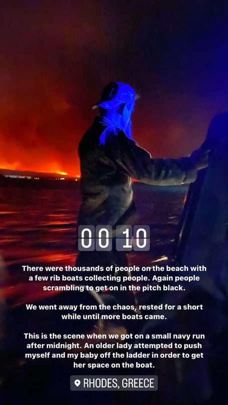 Mum Amy Walker from Dawlish captured their escape from Rhodes 